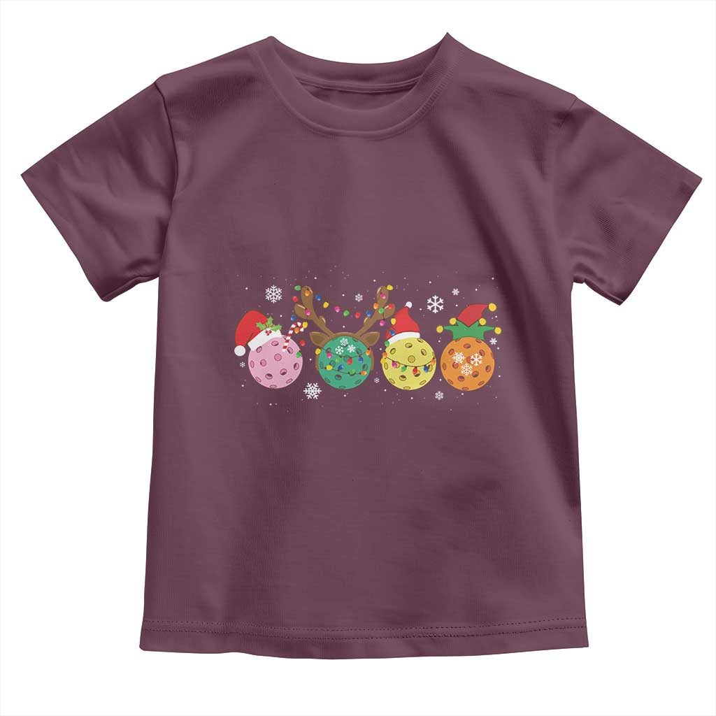 Funny Pickleball Lover Christmas Toddler T Shirt