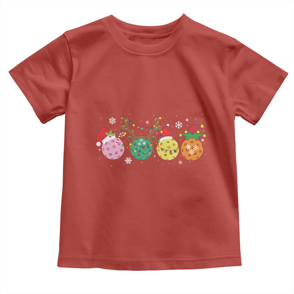 Funny Pickleball Lover Christmas Toddler T Shirt