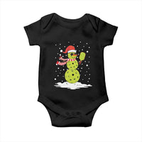 Pickleball Christmas Baby Onesie Santa Hat Snowman Xmas