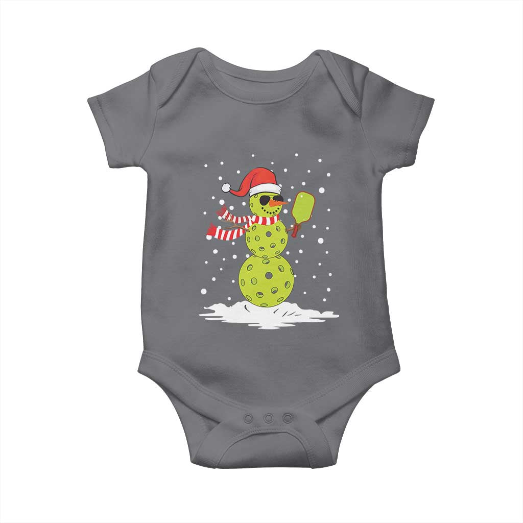 Pickleball Christmas Baby Onesie Santa Hat Snowman Xmas