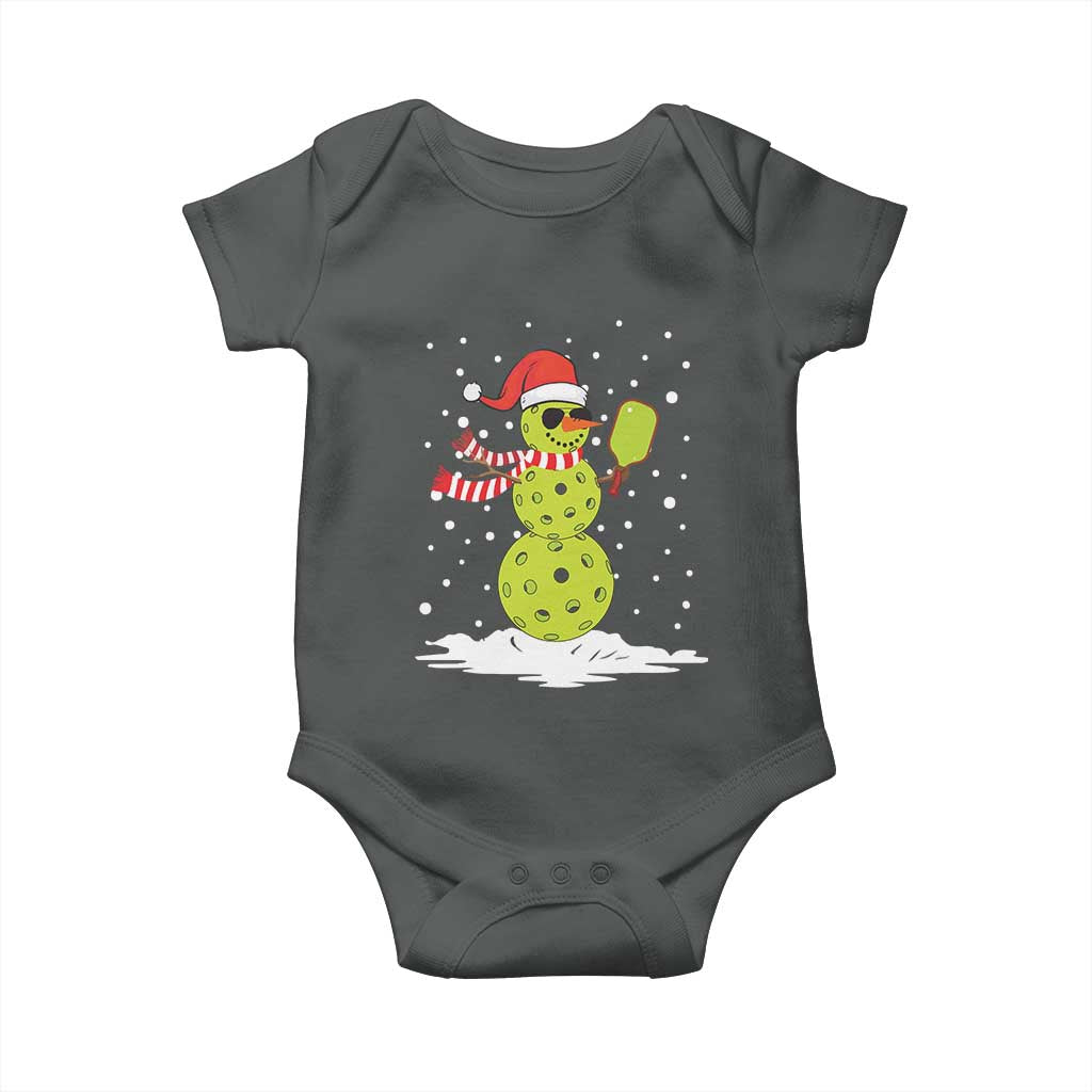 Pickleball Christmas Baby Onesie Santa Hat Snowman Xmas