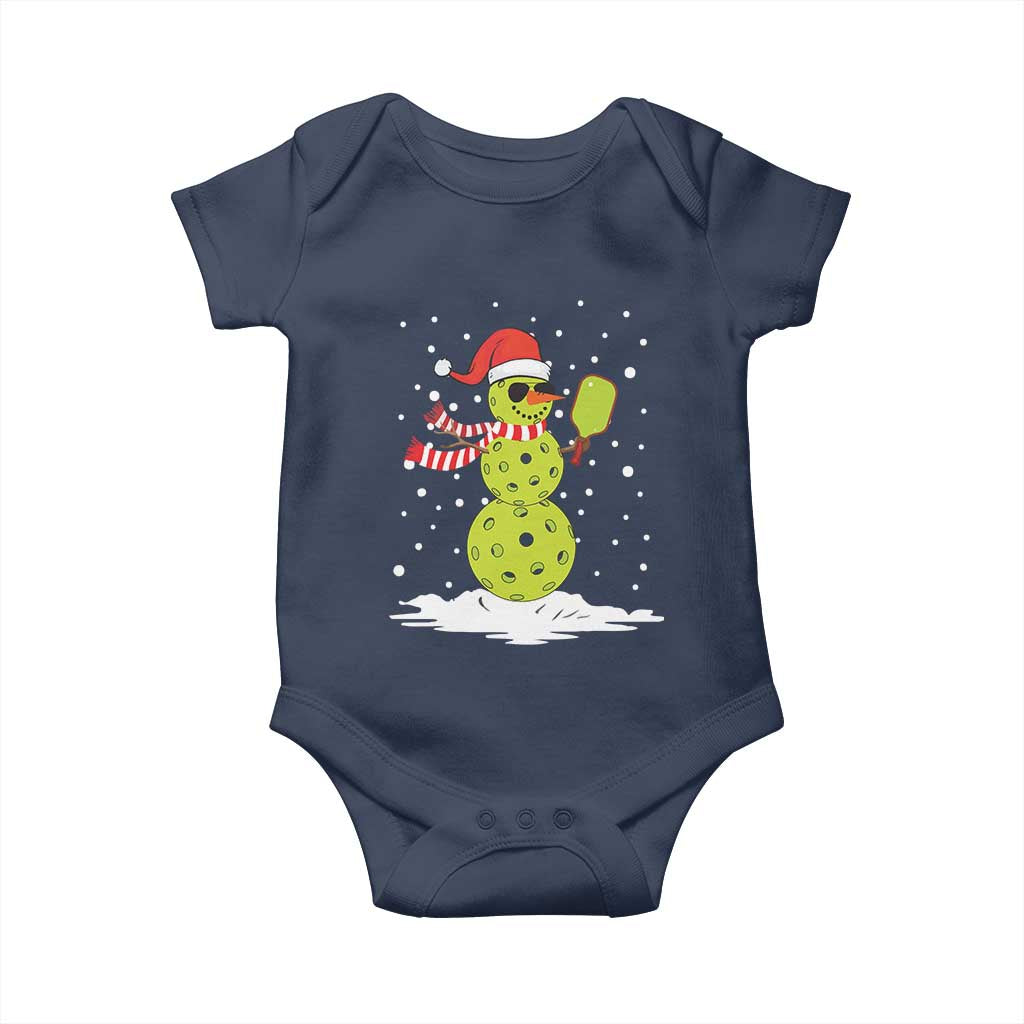 Pickleball Christmas Baby Onesie Santa Hat Snowman Xmas