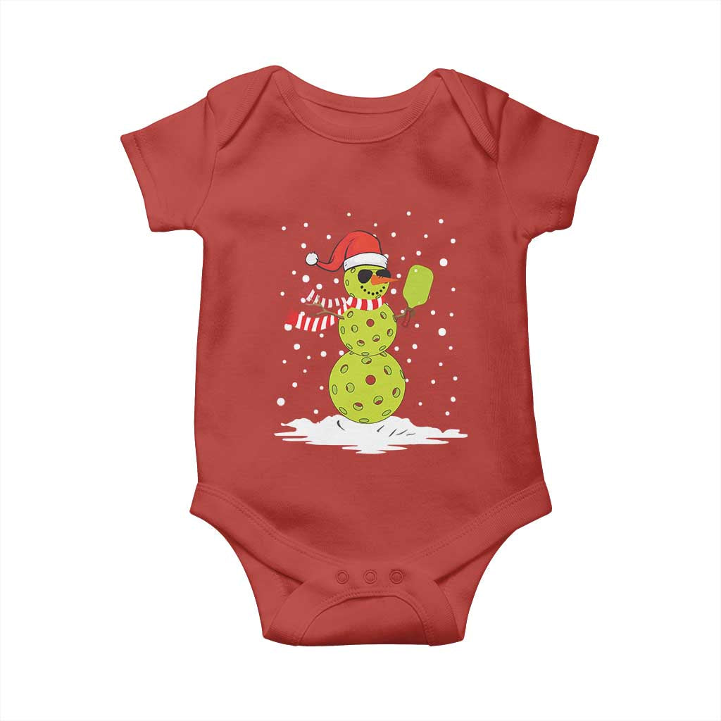 Pickleball Christmas Baby Onesie Santa Hat Snowman Xmas