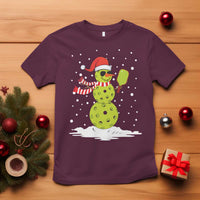 Pickleball Christmas T Shirt Santa Hat Snowman Xmas - Wonder Print Shop