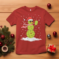 Pickleball Christmas T Shirt Santa Hat Snowman Xmas - Wonder Print Shop