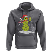 Pickleball Christmas Hoodie Santa Hat Snowman Xmas