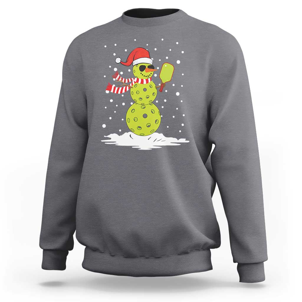 Pickleball Christmas Sweatshirt Santa Hat Snowman Xmas - Wonder Print Shop