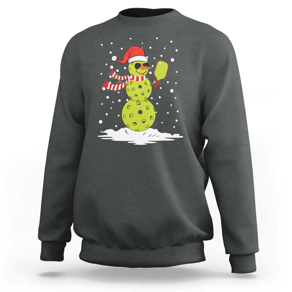 Pickleball Christmas Sweatshirt Santa Hat Snowman Xmas - Wonder Print Shop