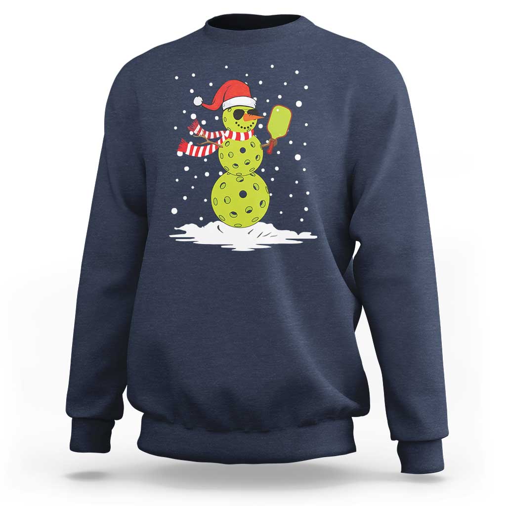 Pickleball Christmas Sweatshirt Santa Hat Snowman Xmas - Wonder Print Shop