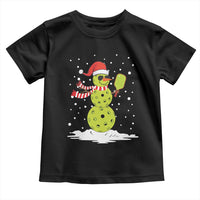 Pickleball Christmas Toddler T Shirt Santa Hat Snowman Xmas