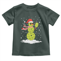 Pickleball Christmas Toddler T Shirt Santa Hat Snowman Xmas