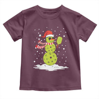 Pickleball Christmas Toddler T Shirt Santa Hat Snowman Xmas