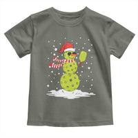 Pickleball Christmas Toddler T Shirt Santa Hat Snowman Xmas