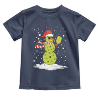 Pickleball Christmas Toddler T Shirt Santa Hat Snowman Xmas