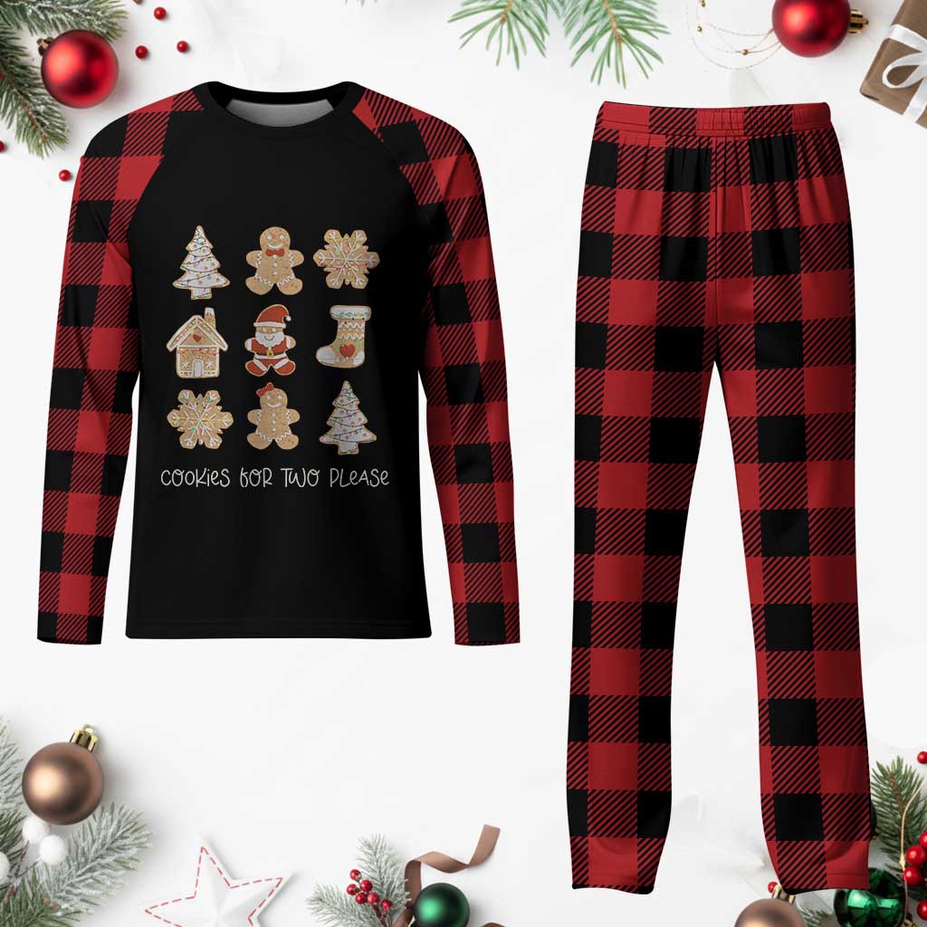 Pregnancy Announcement Plaid Pajama Set Cookies For Two Please Maternity Gift - Wonder Print Shop