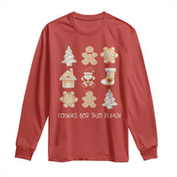 Christmas Pregnancy Announcement Long Sleeve Shirt Cookies For Two Please Maternity Gift