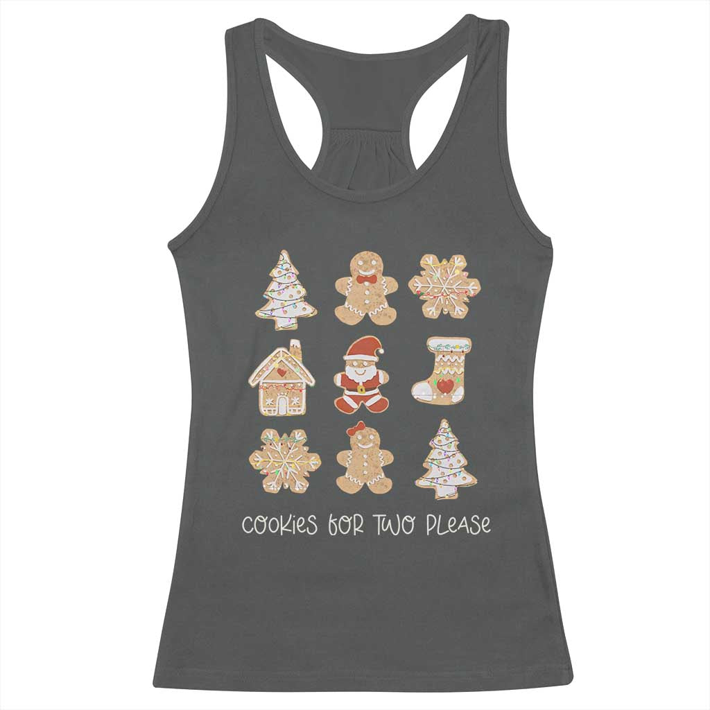 Christmas Pregnancy Announcement Racerback Tank Top Cookies For Two Please Maternity Gift