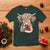 Christmas Cow T Shirt Highland Cow Lights Santa Hats Farm Xmas - Wonder Print Shop