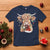 Christmas Cow T Shirt Highland Cow Lights Santa Hats Farm Xmas - Wonder Print Shop