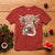 Christmas Cow T Shirt Highland Cow Lights Santa Hats Farm Xmas - Wonder Print Shop