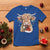 Christmas Cow T Shirt Highland Cow Lights Santa Hats Farm Xmas - Wonder Print Shop