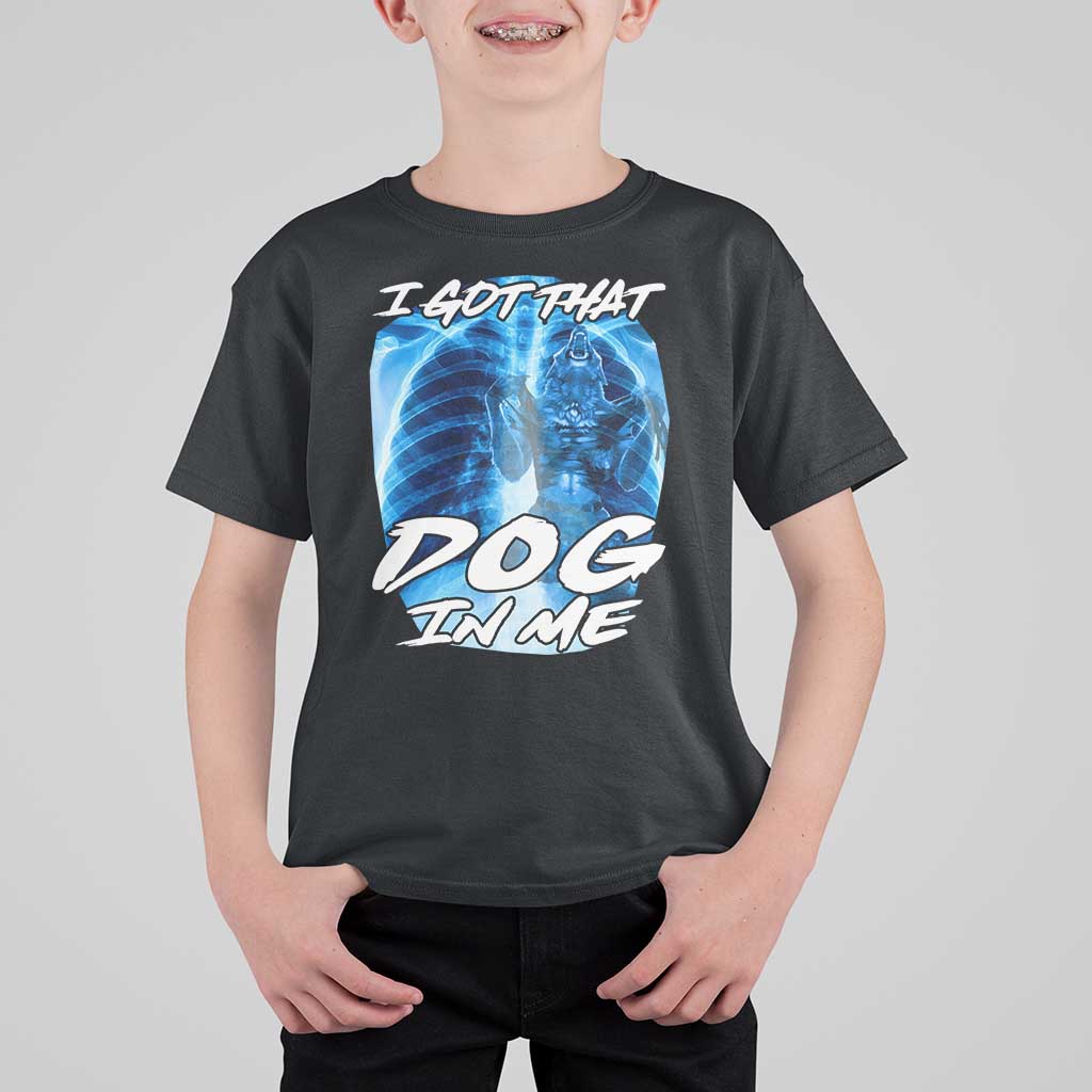 I Got That Dog In Me Wolf Alpha T Shirt For Kid Xray Werewolf - Wonder Print Shop