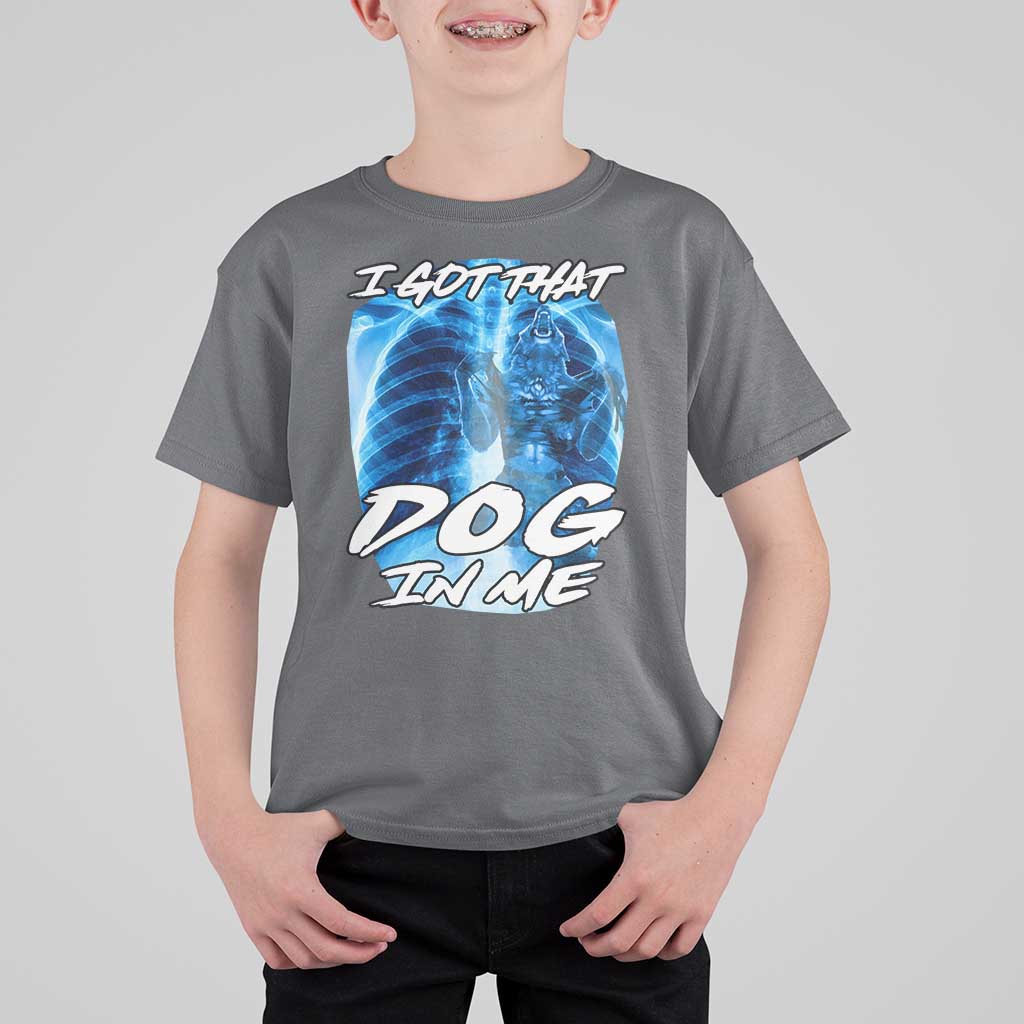 I Got That Dog In Me Wolf Alpha T Shirt For Kid Xray Werewolf - Wonder Print Shop