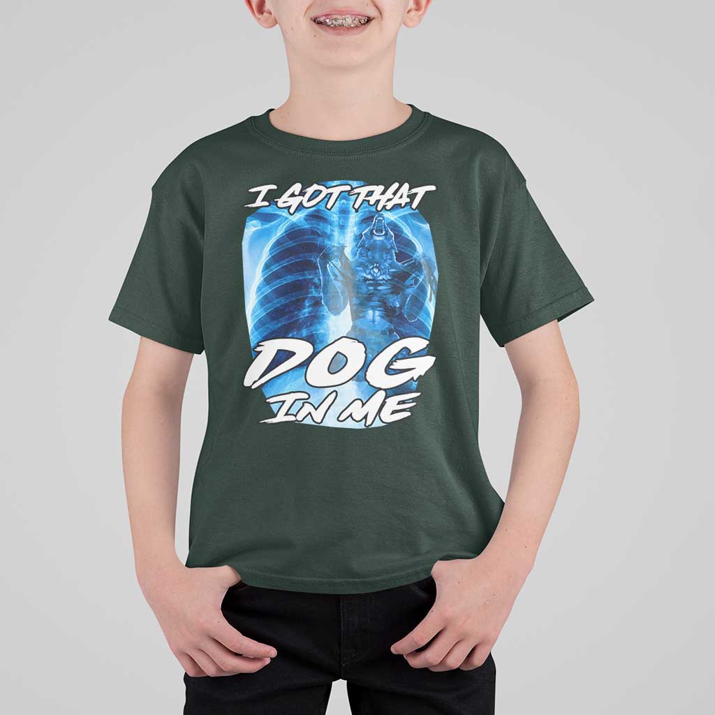 I Got That Dog In Me Wolf Alpha T Shirt For Kid Xray Werewolf - Wonder Print Shop