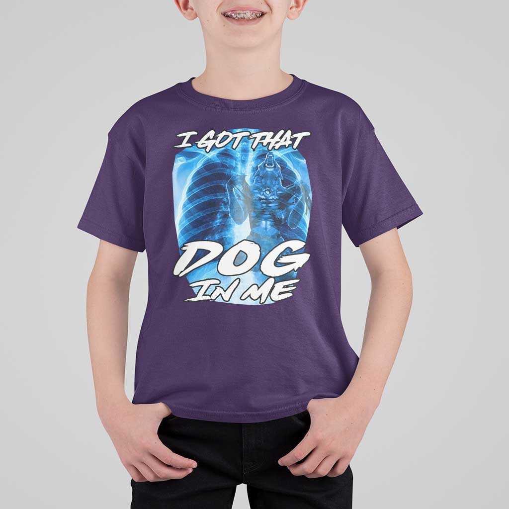 I Got That Dog In Me Wolf Alpha T Shirt For Kid Xray Werewolf - Wonder Print Shop