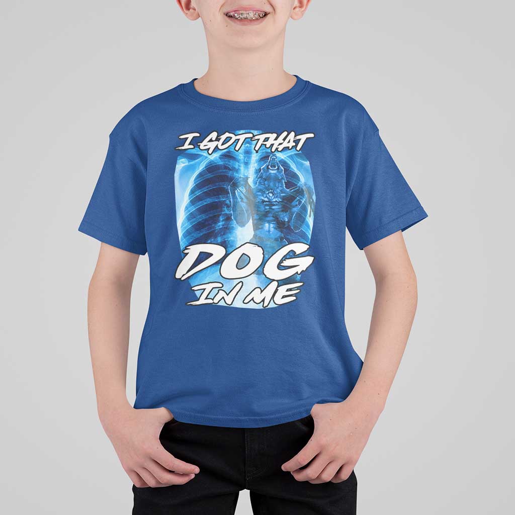 I Got That Dog In Me Wolf Alpha T Shirt For Kid Xray Werewolf - Wonder Print Shop
