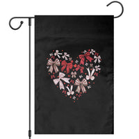 Coquette Valentine's Day Heart Bow Garden Flag