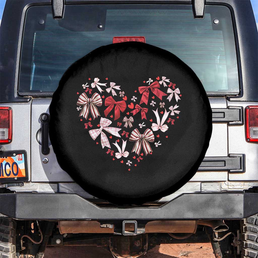 Coquette Valentine's Day Heart Bow Spare Tire Cover