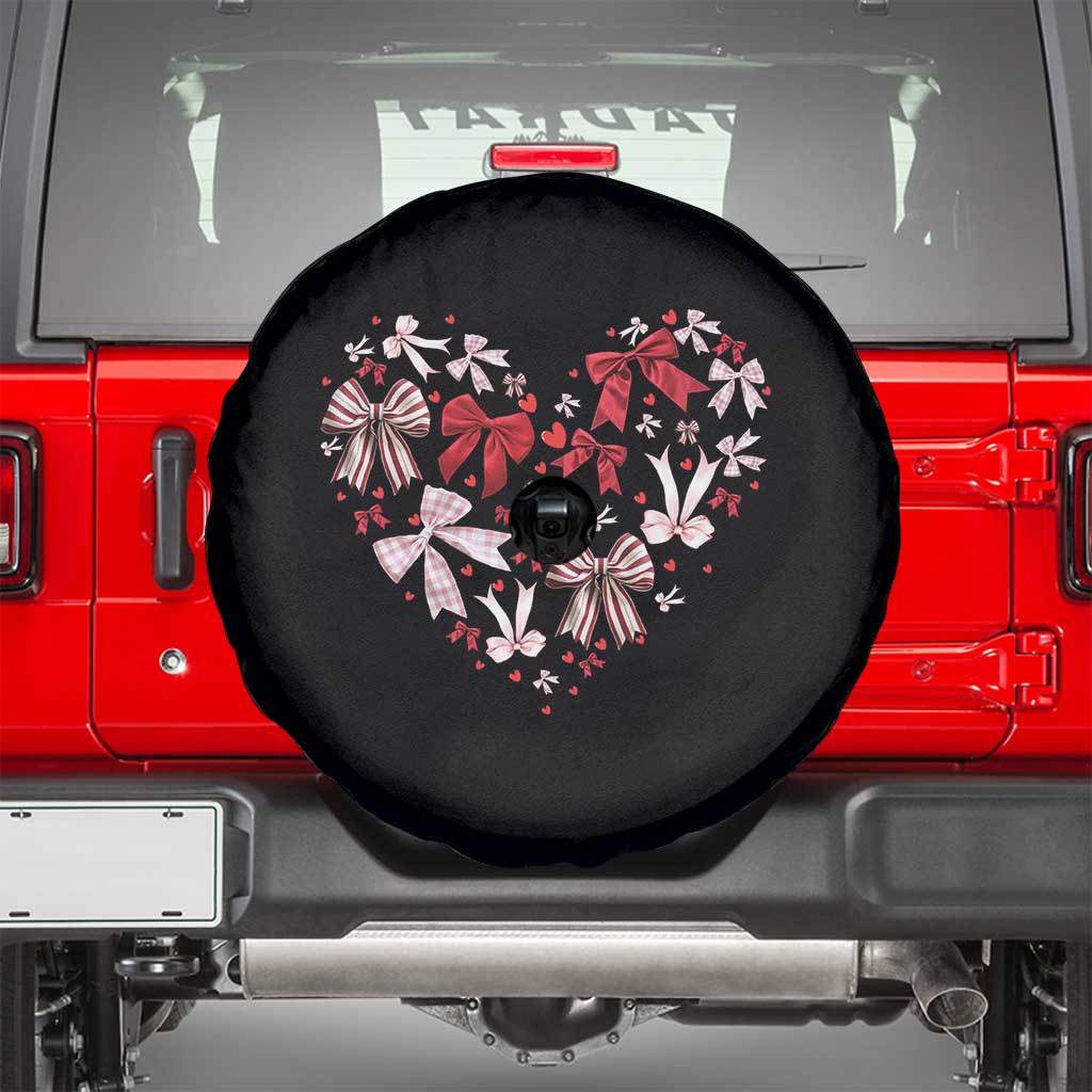 Coquette Valentine's Day Heart Bow Spare Tire Cover
