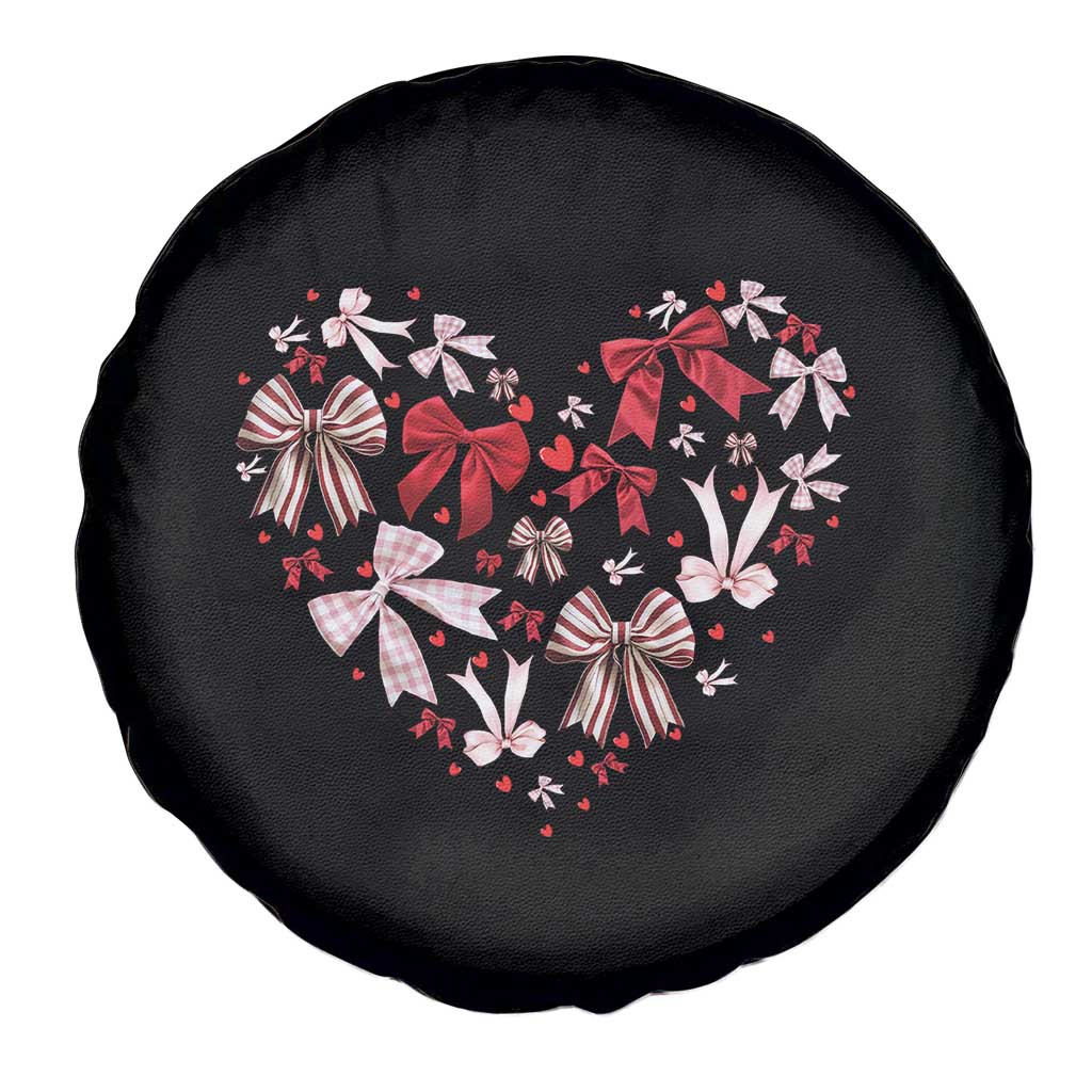 Coquette Valentine's Day Heart Bow Spare Tire Cover