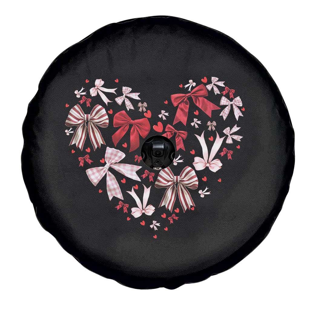 Coquette Valentine's Day Heart Bow Spare Tire Cover