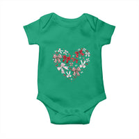 Coquette Valentine's Day Heart Bow Baby Onesie