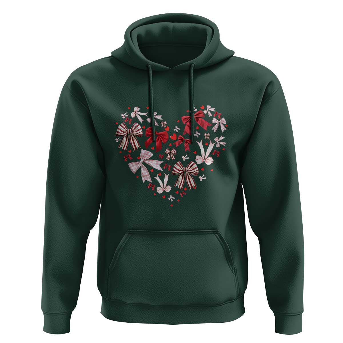 Coquette Valentine's Day Heart Bow Hoodie