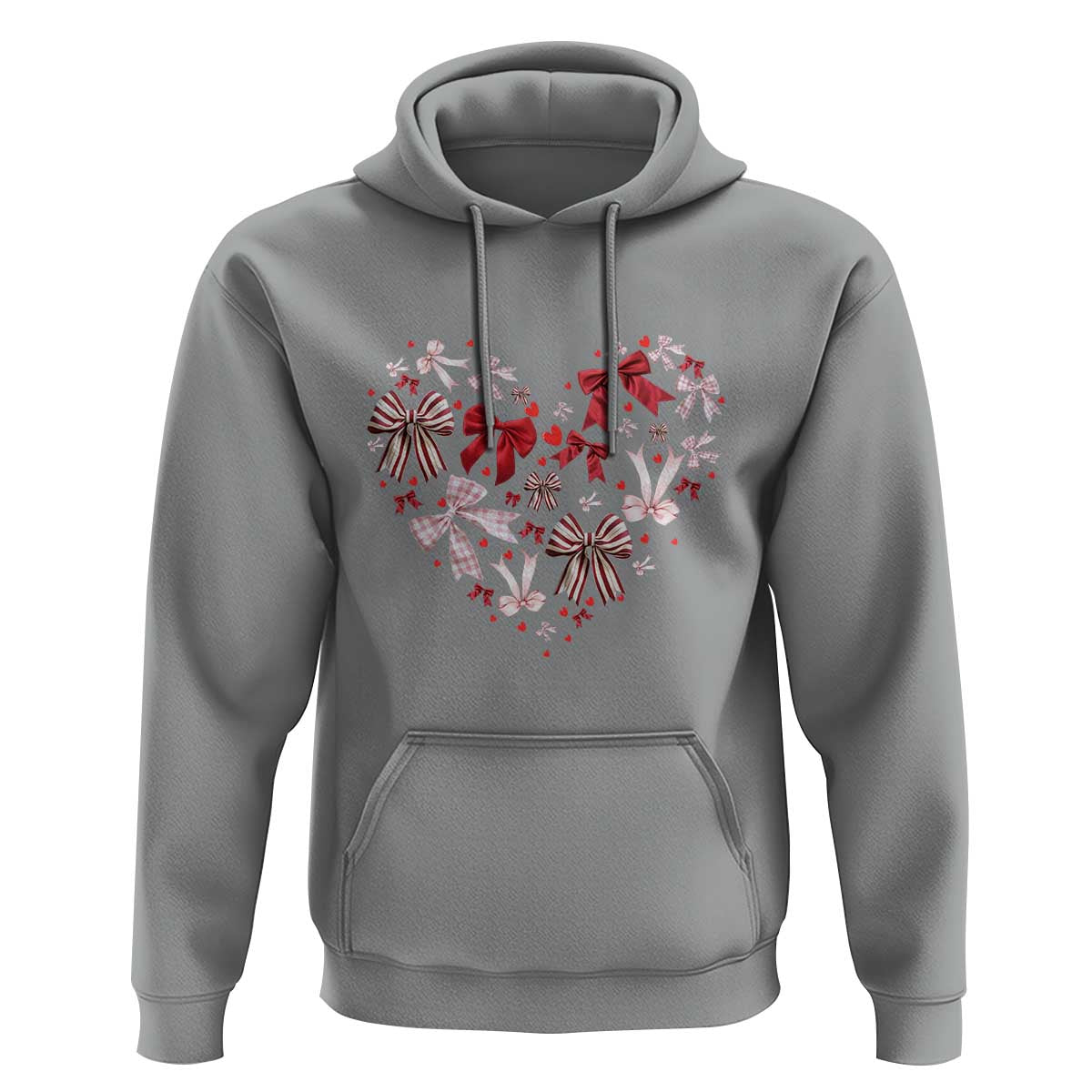 Coquette Valentine's Day Heart Bow Hoodie