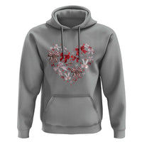 Coquette Valentine's Day Heart Bow Hoodie