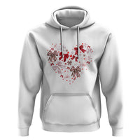 Coquette Valentine's Day Heart Bow Hoodie