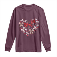 Coquette Valentine's Day Heart Bow Long Sleeve Shirt