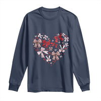 Coquette Valentine's Day Heart Bow Long Sleeve Shirt