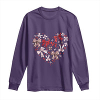 Coquette Valentine's Day Heart Bow Long Sleeve Shirt