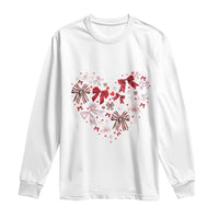 Coquette Valentine's Day Heart Bow Long Sleeve Shirt