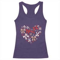 Coquette Valentine's Day Heart Bow Racerback Tank Top