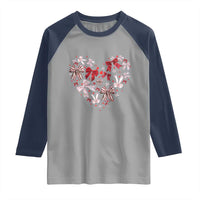 Coquette Valentine's Day Heart Bow Raglan Shirt