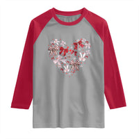 Coquette Valentine's Day Heart Bow Raglan Shirt