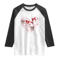 Coquette Valentine's Day Heart Bow Raglan Shirt