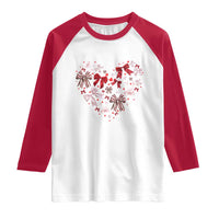Coquette Valentine's Day Heart Bow Raglan Shirt