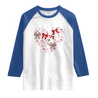 Coquette Valentine's Day Heart Bow Raglan Shirt